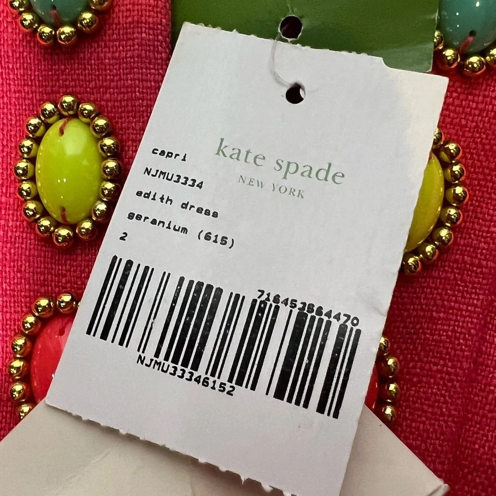 NWT Kate Spade Linen Blend Edith Dress- 2‎